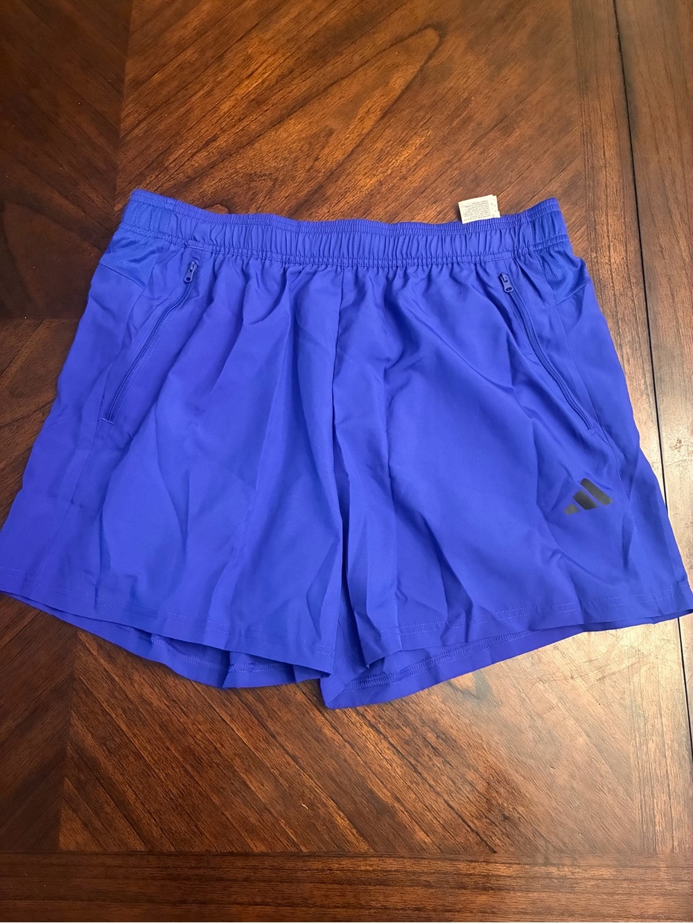 adidas Men's Essentials Woven Training Shorts, Lucid Blue/Black New X Large 5”